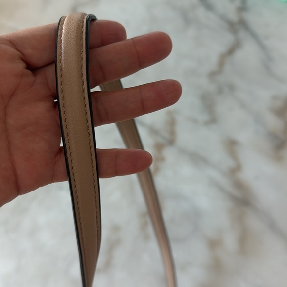 Tory Burch Kira Chevron Quilted Leather Chain Crossbody Bag Desert Dune - Picture 7 of 16